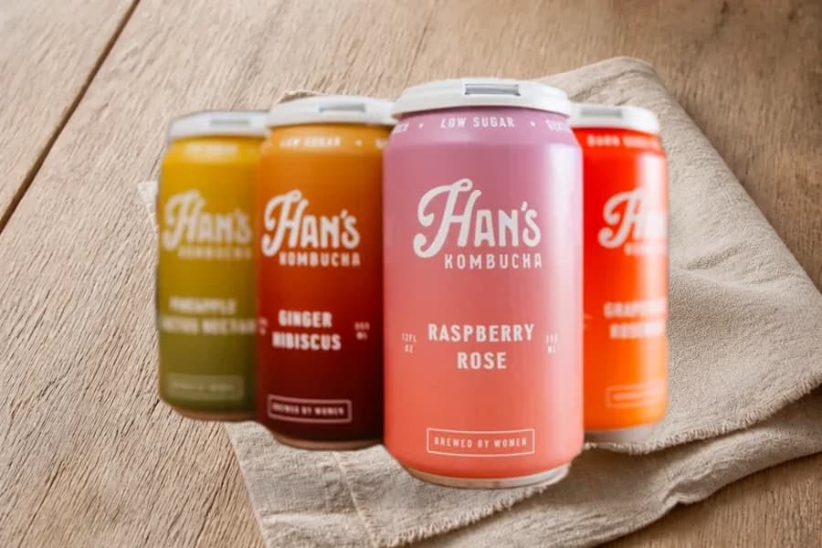 Han's Kombucha 12 oz Cans from Han's Kombucha